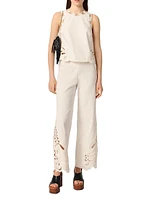 Embroidered Vest Top