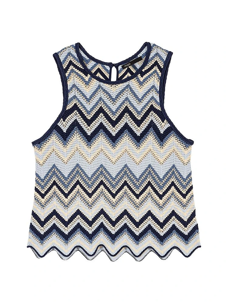 Crochet-Knit Top