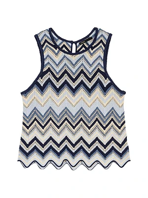 Crochet-Knit Top