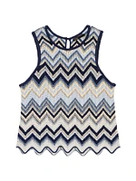 Crochet-Knit Top