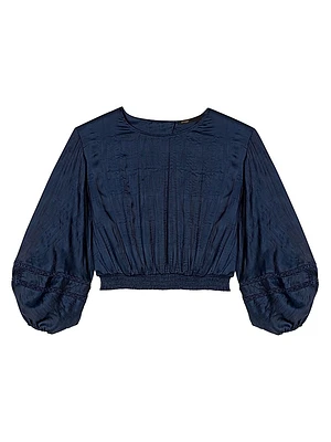 Satin-Look Cropped Top