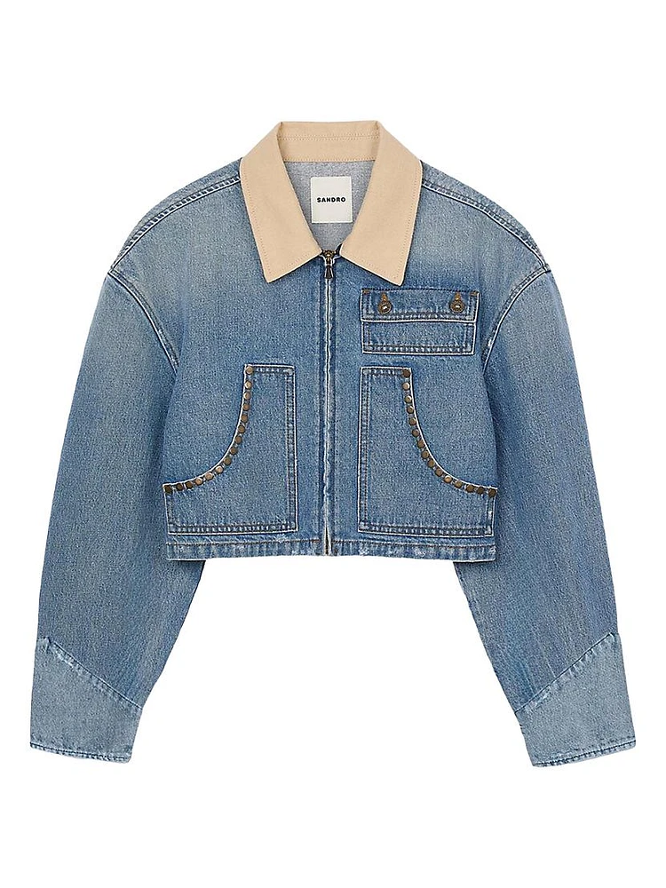 Denim Jacket with Studs