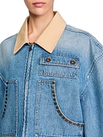 Denim Jacket with Studs