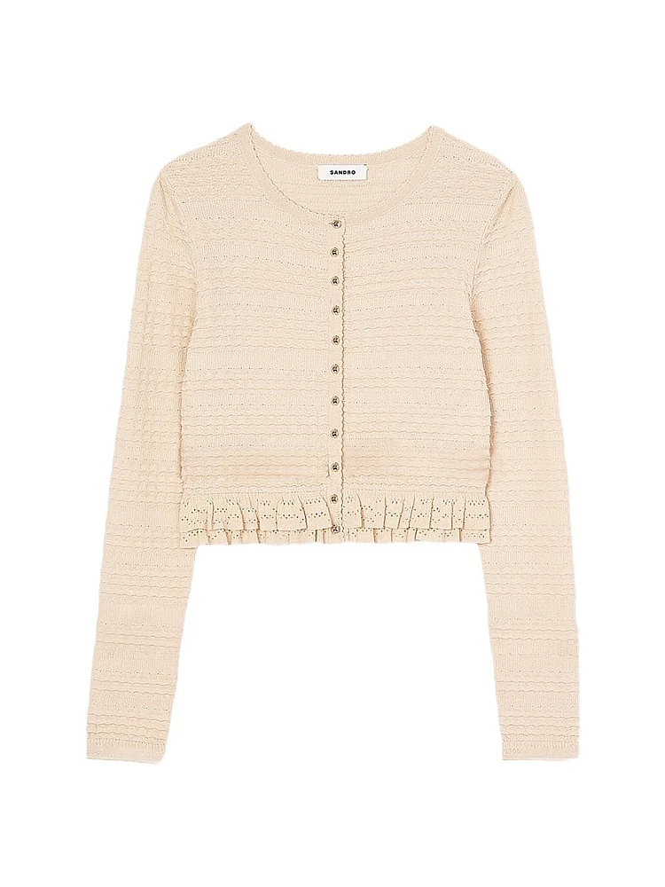 Ruffled Cardigan