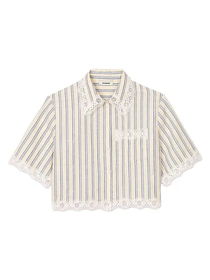 Striped Cropped Shirt