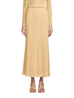 Pointelle Knit Maxi Skirt
