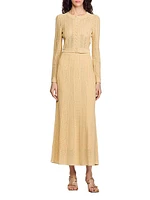 Pointelle Knit Maxi Skirt