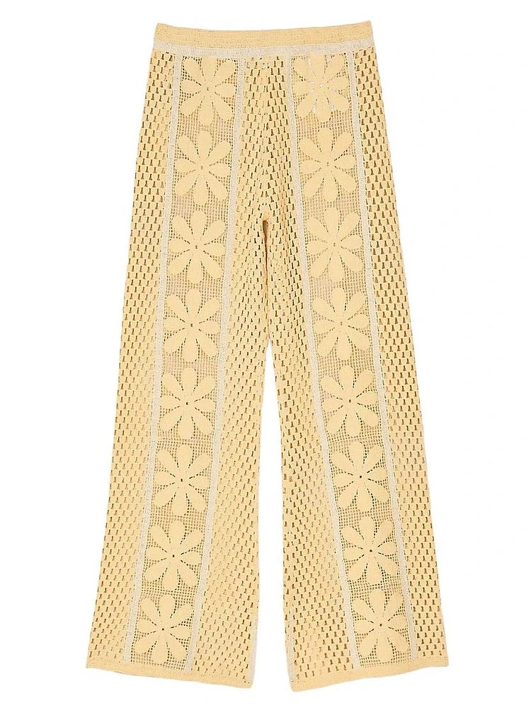 Crochet Straight-Leg Trousers