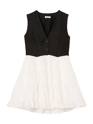 Two-Tone Mini Dress