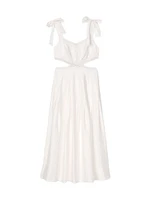 Lace Trim Midi Dress