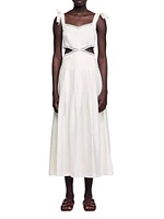 Lace Trim Midi Dress