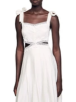 Lace Trim Midi Dress