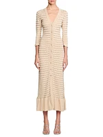 Rhinestone Knit Maxi Dress