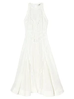 Lace Trim Midi Dress