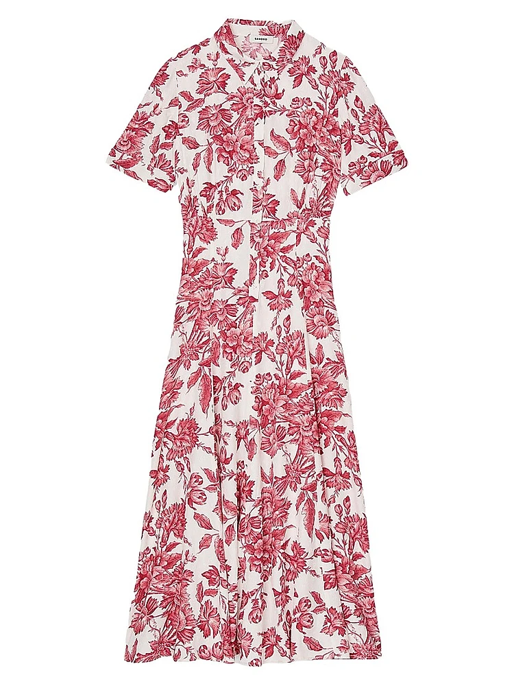 Floral Patterned Midi Dress