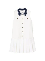Mini Dress with Contrasting Collar