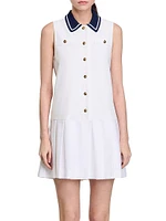 Mini Dress with Contrasting Collar