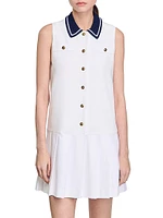Mini Dress with Contrasting Collar
