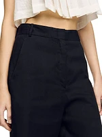Linen-Blend Bermuda Shorts