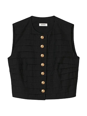 Pleated Crop Top