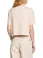 T-Shirt with Rhinestone Details