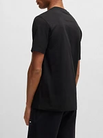 Cotton-Jersey T-Shirt with Fineline Logo Artwork