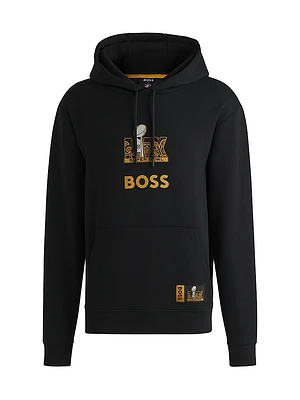 Boss x NFL Stretch Hoodie with Gold-Tone Artwork