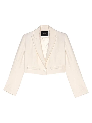 Cropped Suit Jacket