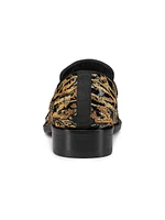 Chambelimoc Night Strass Ocelot Loafers