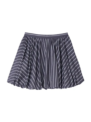 Striped Rhinestone Bubble Skirt