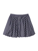 Striped Rhinestone Bubble Skirt