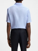Beckham x Boss Regular-Fit-Shirt Linen