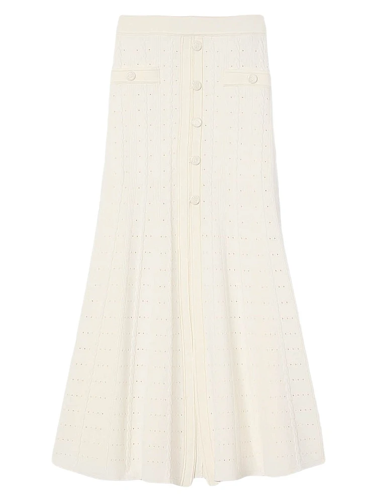 Pointelle Knit Skirt