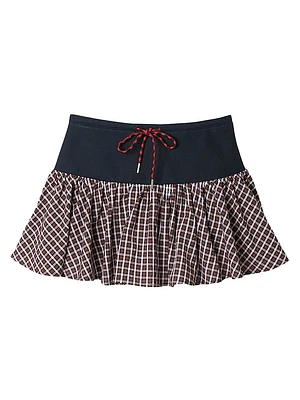 Checked Skort