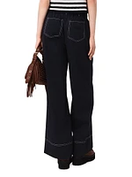 Cotton Trousers with Leather Belt