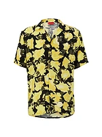 Relaxed-Fit Shirt in Floral-Print Poplin