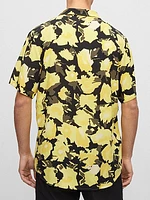 Relaxed-Fit Shirt in Floral-Print Poplin