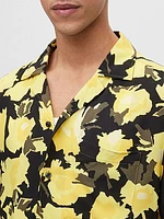 Relaxed-Fit Shirt in Floral-Print Poplin