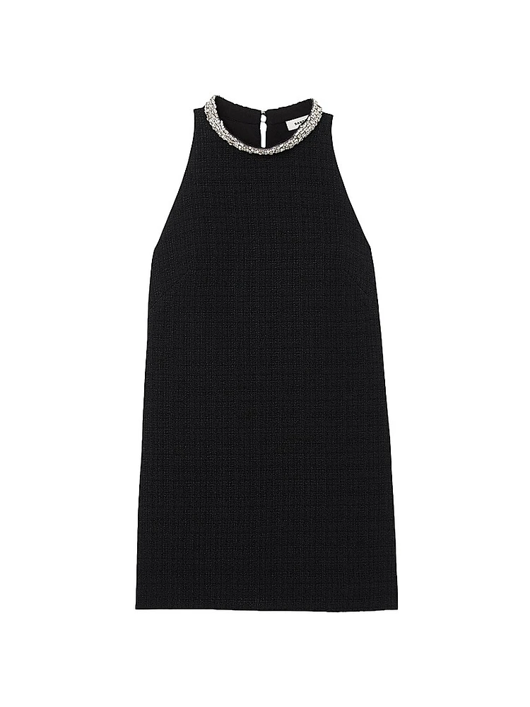 Dress with Jewelry Collar