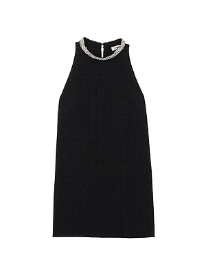 Dress with Jewelry Collar