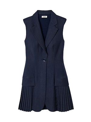 Mini Pleated Suit Dress