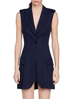 Mini Pleated Suit Dress