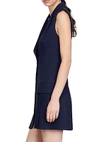 Mini Pleated Suit Dress