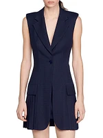 Mini Pleated Suit Dress
