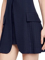 Mini Pleated Suit Dress