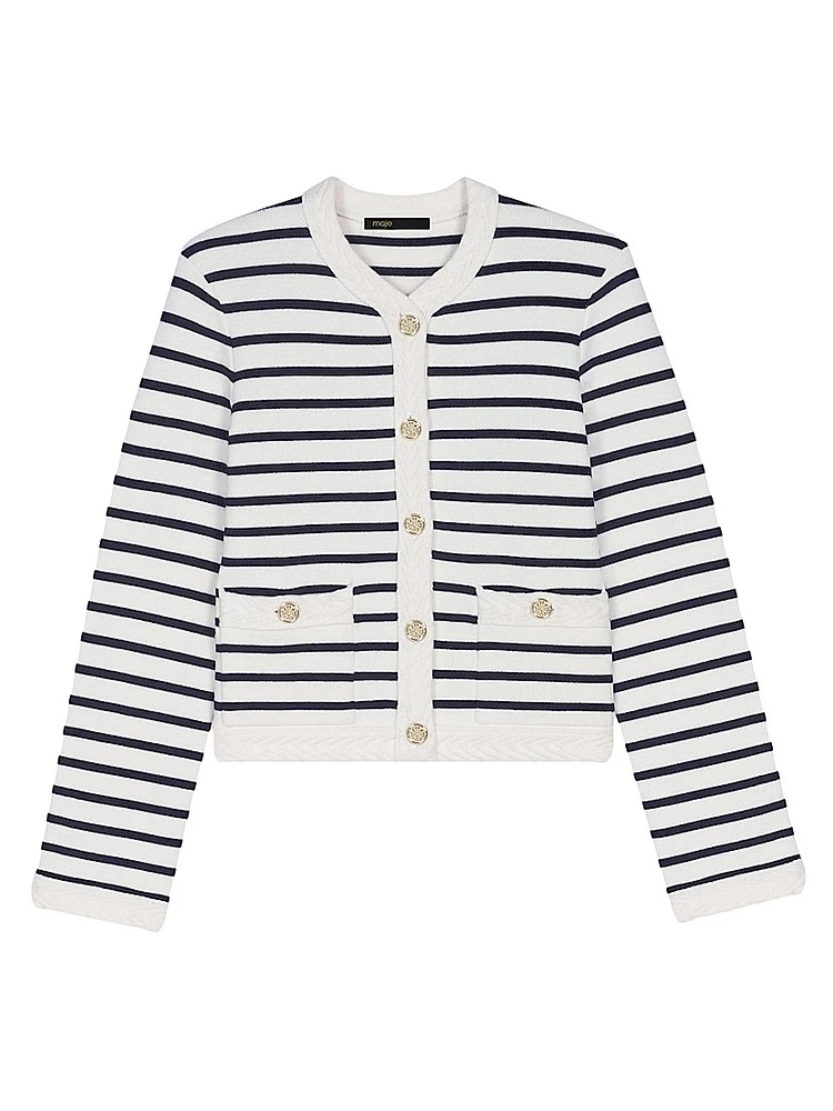 Striped Knit Cardigan