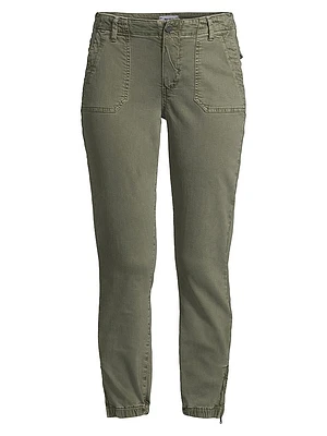 Mayslie Mid-Rise Ankle Straight-Leg Denim Joggers