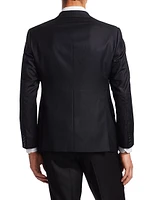 Soft Basic Wool Two-Button Slim-Fit Blazer
