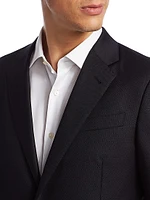 Soft Basic Wool Two-Button Slim-Fit Blazer