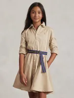 Little Girl's & Belted Chino Dress